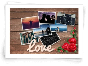 пример коллажа, созданного в программе ФотоКОЛЛАЖ